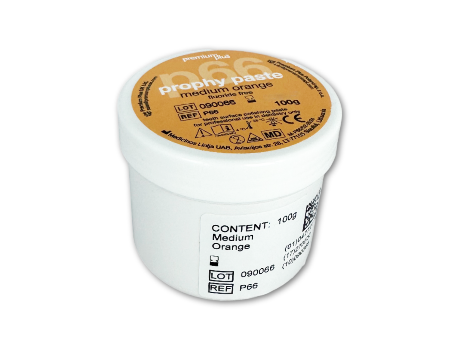 Polierpaste P66 Prophylaxepaste medium orange Fluoridfrei