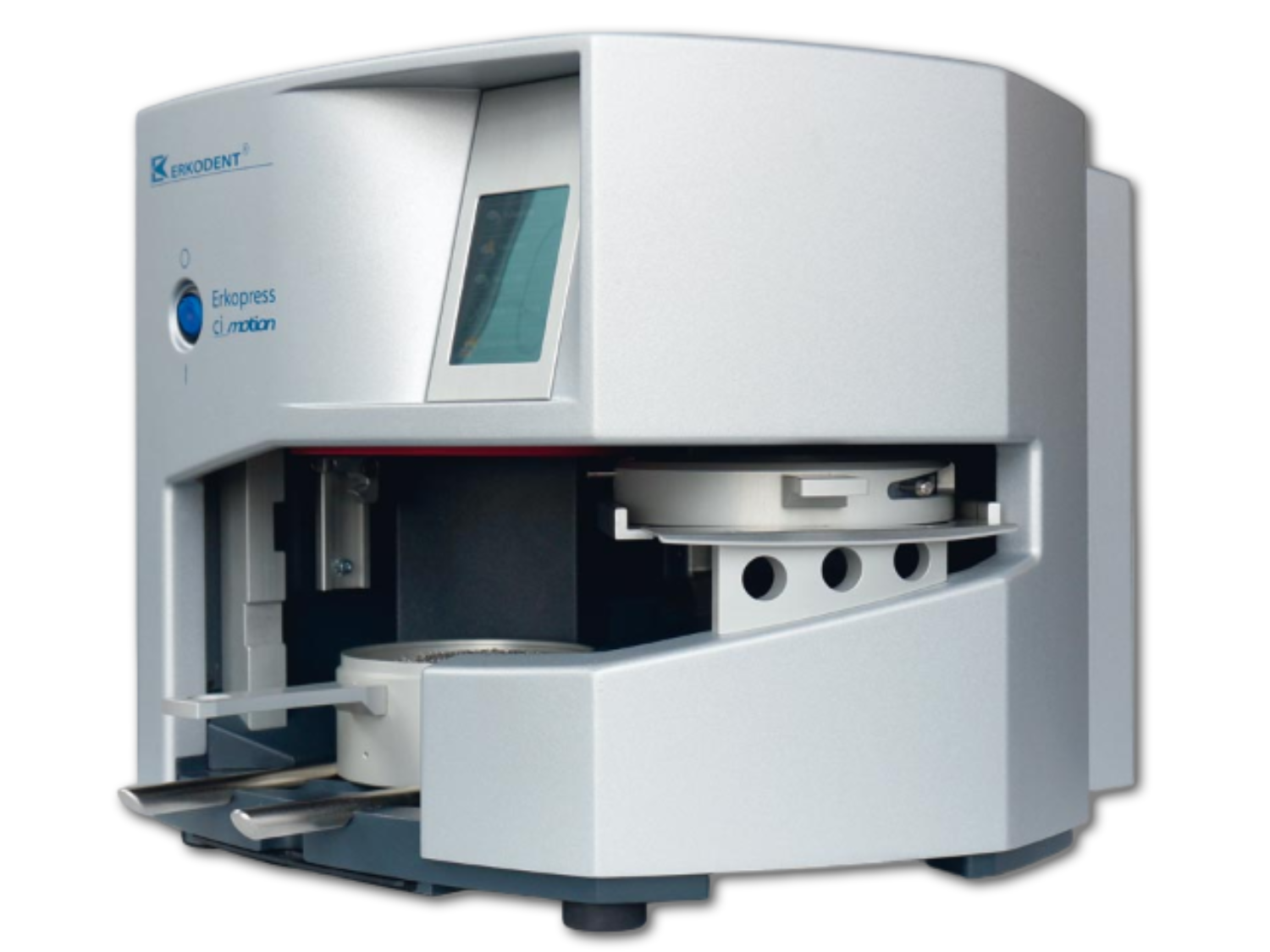 Erkodent Erkopress ci motion Druckformgerät mit automatisiertem Tiefziehvorgang und integrierte Drucklufterzeugung